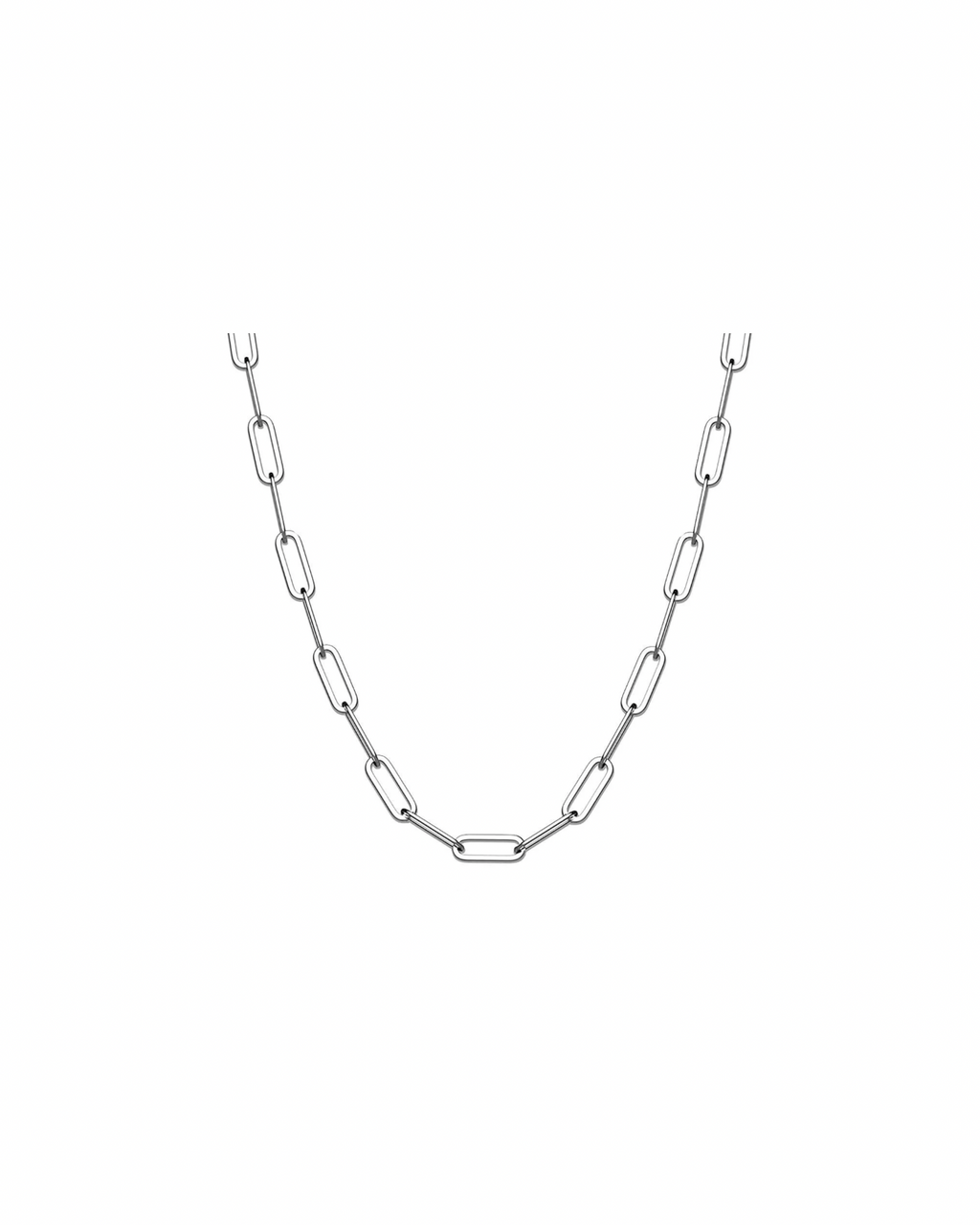 Alista Paper Clip Necklace - Silver