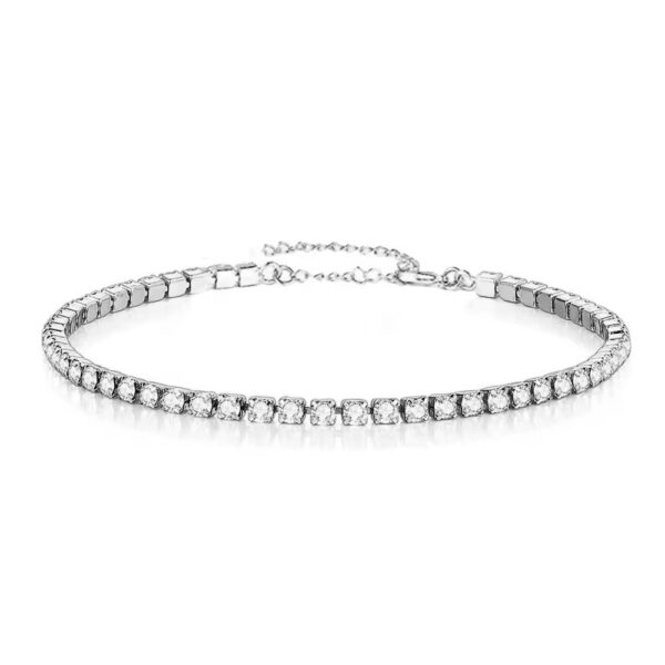 Riley Tennis Bracelet -Silver